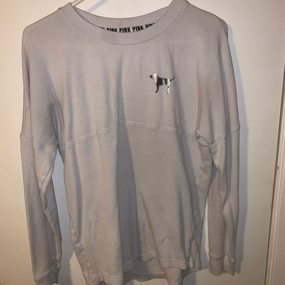 VS PINK White Sweatshirt